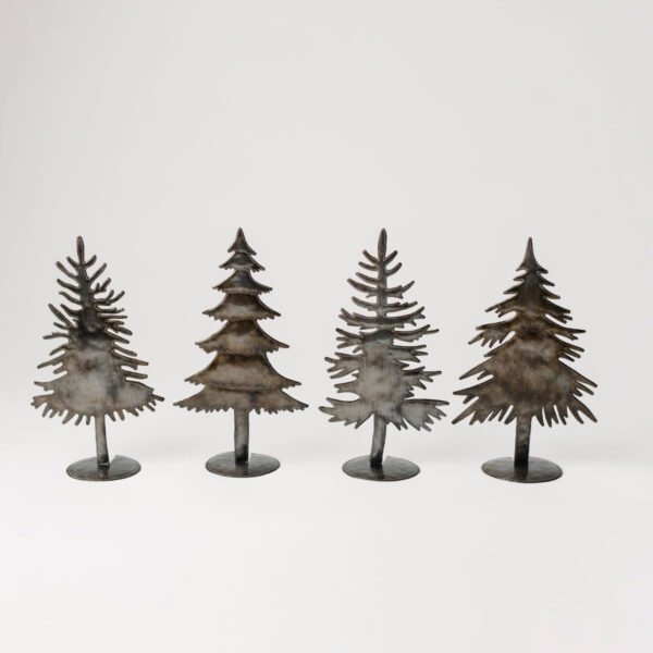 Standing Trees Metal Art Set of 4