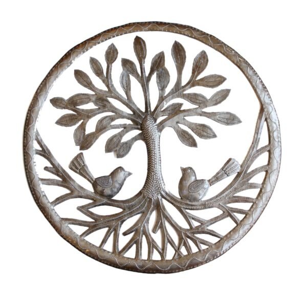 Haitian Tree of Life Metal Art - Round