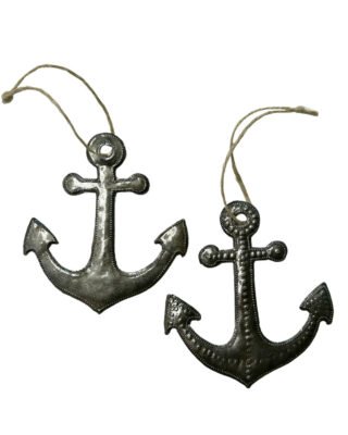 Anchor Metal Ornament Set