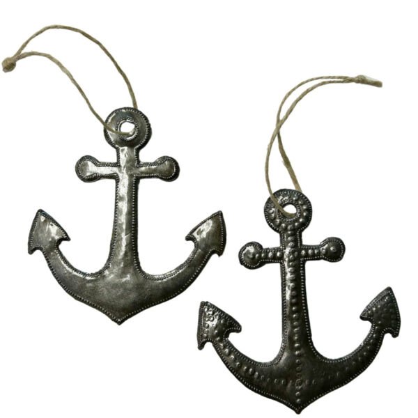 Anchor Metal Ornament Set