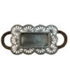 Scalloped Tray with Woven Handles
